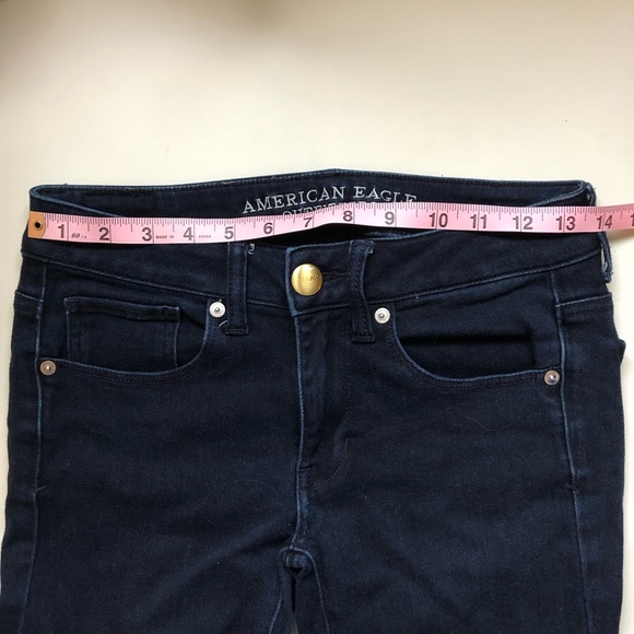 American Eagle pants navy dark denim skinny Jean - Picture 6 of 16